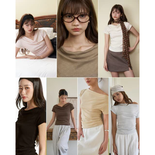 Posy t-shirt เสื้อแขนสั้นคอถ่วง