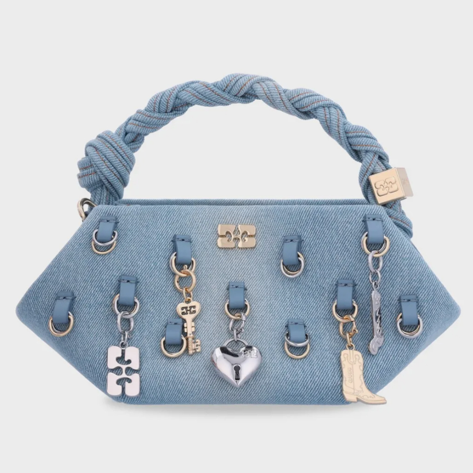 (ส่งด่วน) พร้อมส่ง กระเป๋า Ganni mini bou bag สี Faded Denim