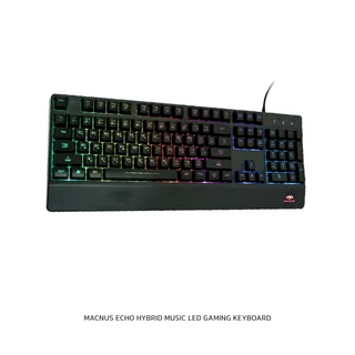 Best Seller!! คีย์บอร์ดเกมส์มิ่ง ยี่ห้อ MACNUS รุ่น ECHO HYBRID MUSIC LED GAMING KEYBOARD