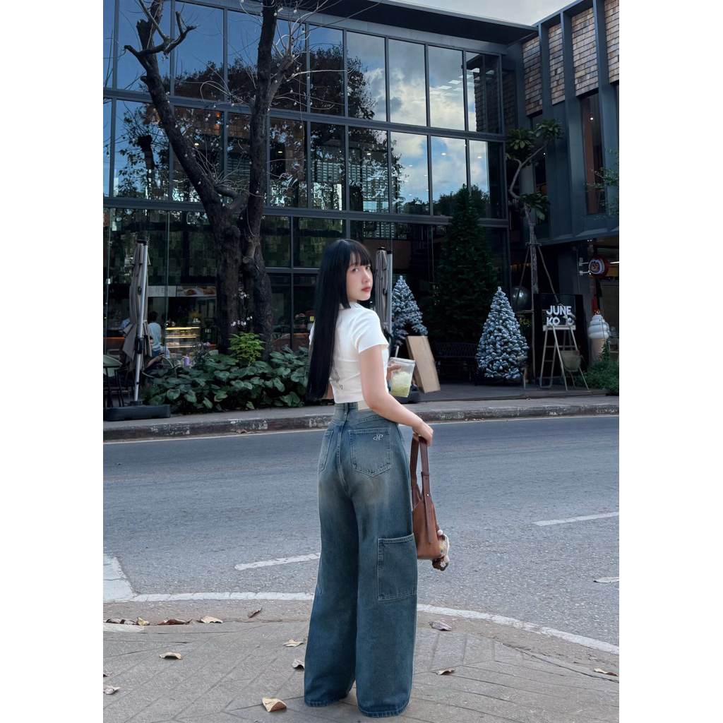 [เก็บโค้ดหน้าร้านลด50%]Lunar.jeans🍋กระบอกใหญ่ทรงbaggyพลางหุ่นสะโพกต้นขาสีเฟดสนิมขับผิวแมทซ์ง่ายใส่สบาย💗
