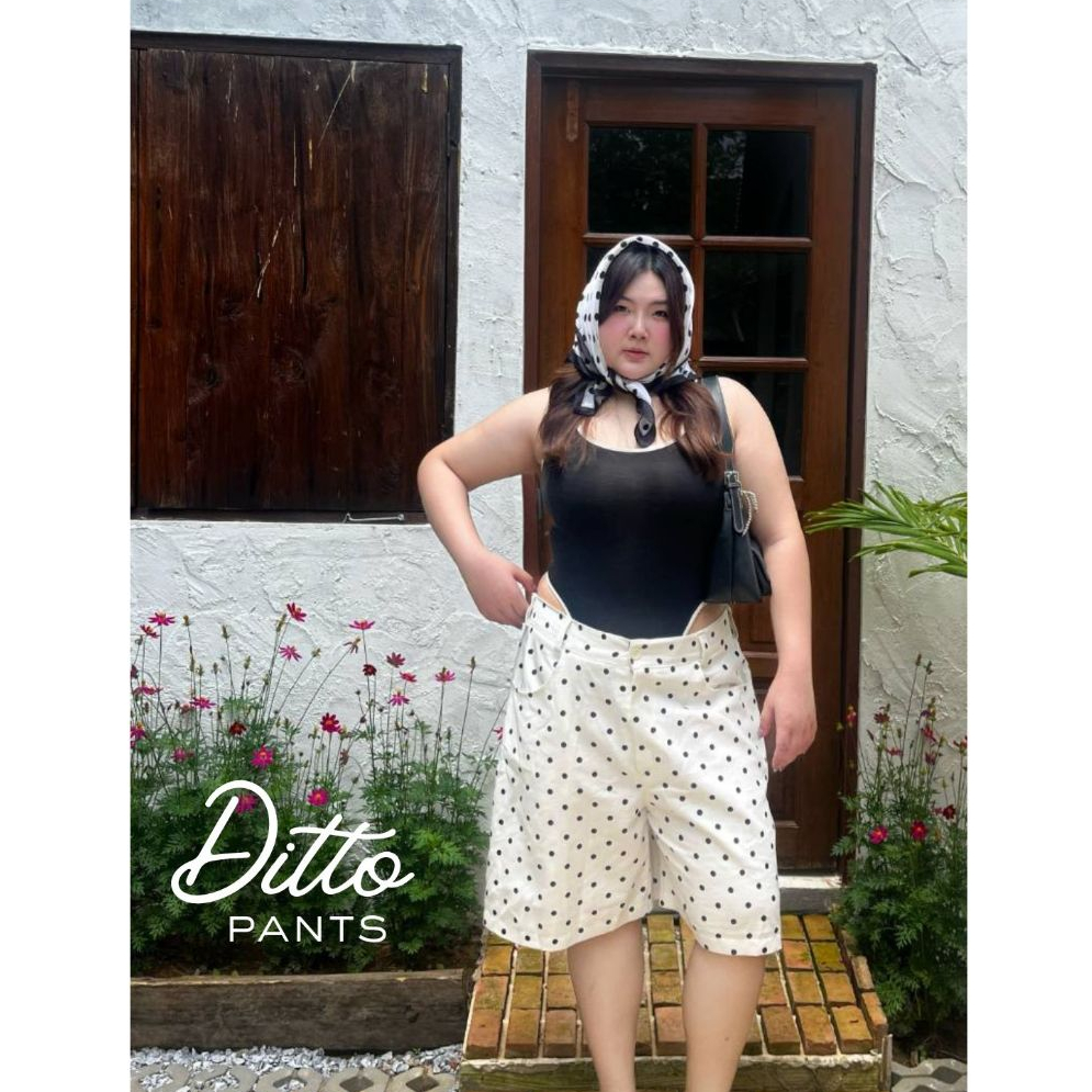 Ditto Pants กางเกงขาสั้นลายจุดสาวอวบ 2 sizes