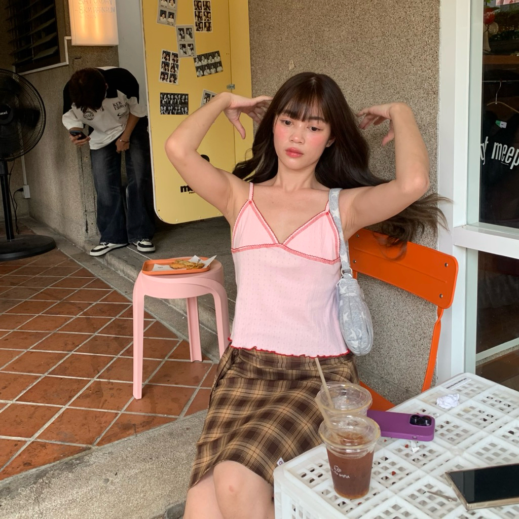 cutie.colors Billy Tank Top เสื้อกล้ามผ้าฉลุ
