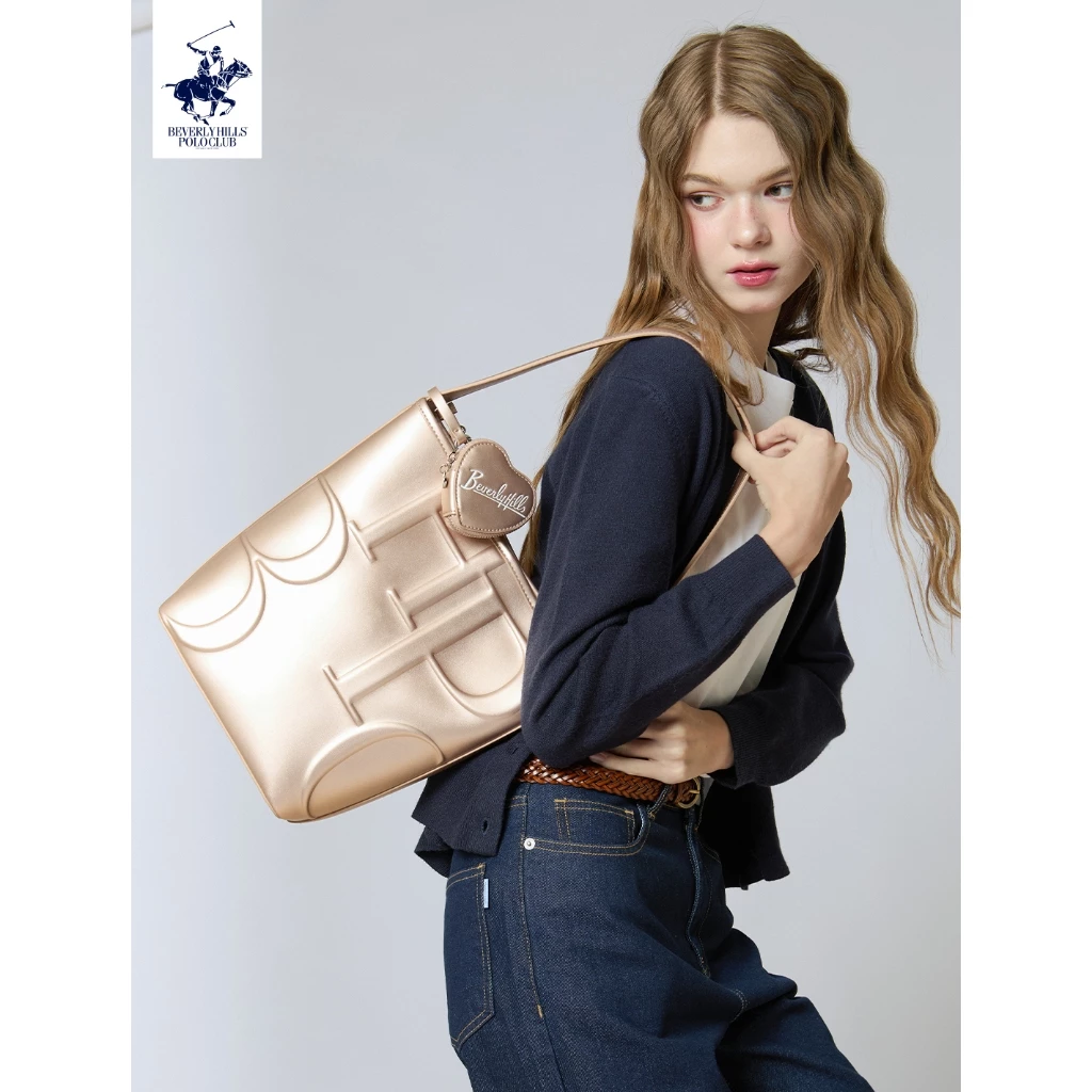 BEVERLY HILLS POLO CLUB กระเป๋าสะพายข้างผู้หญิงทรงถัง (Bucket Bag) รุ่น BAGB065
