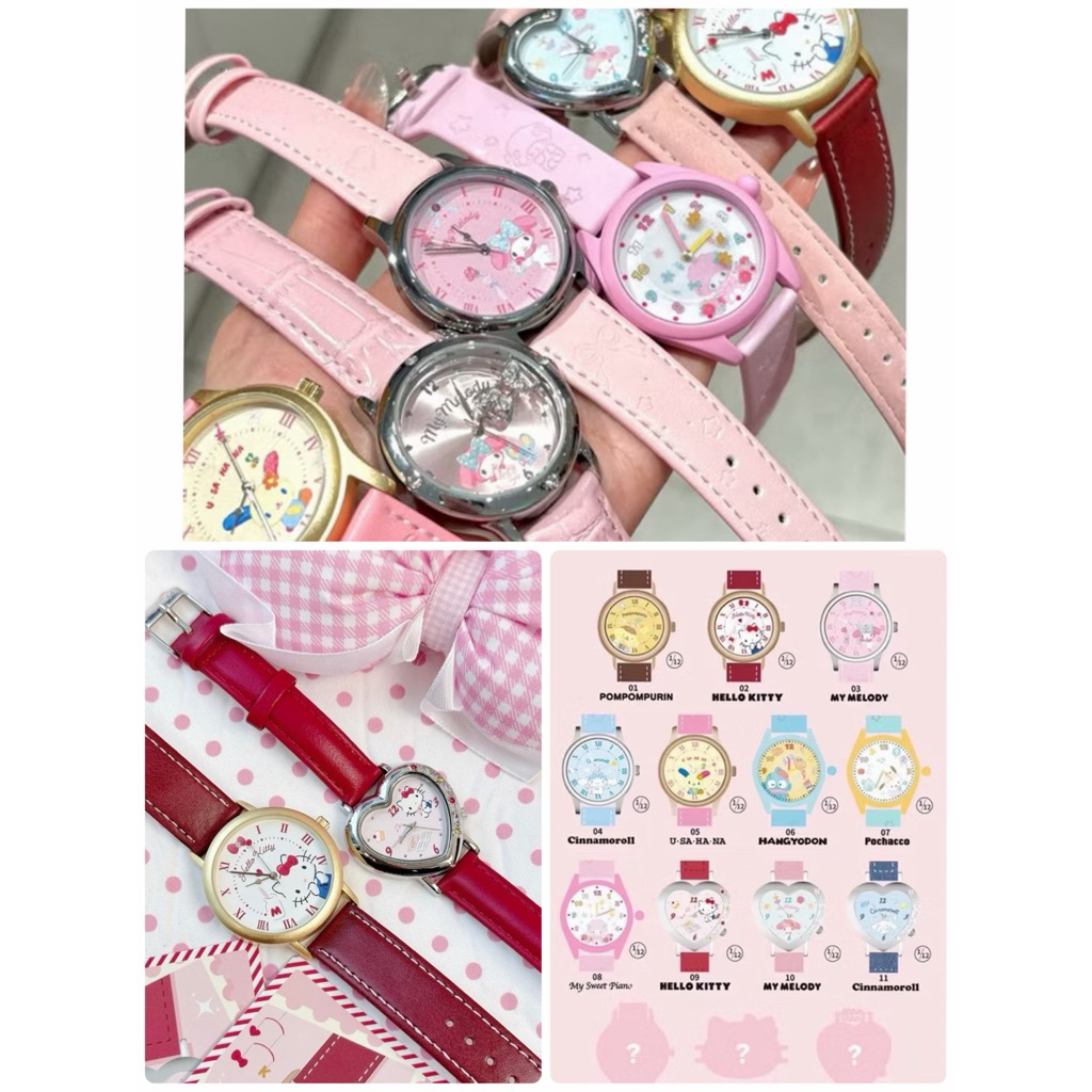 ✅ของแท้✅📍พร้อมส่ง📍นาฬิกากล่องสุ่ม sanrio เช็คการ์ด ไม่แกะซอง
