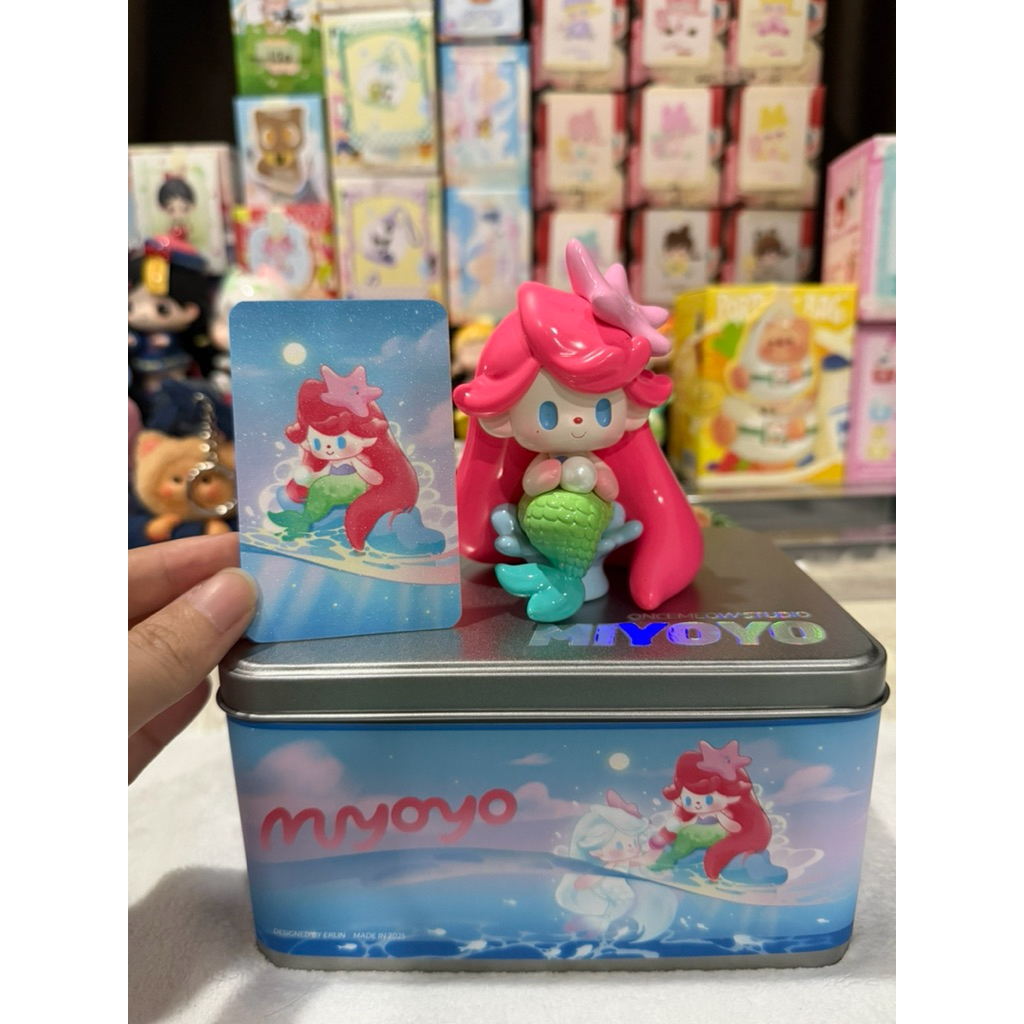 🧜‍♀️(นอนกล่อง)ปล่อย miyoyo เงือกสีปกติ การ์ดมีลายเซ็นศิลปิน