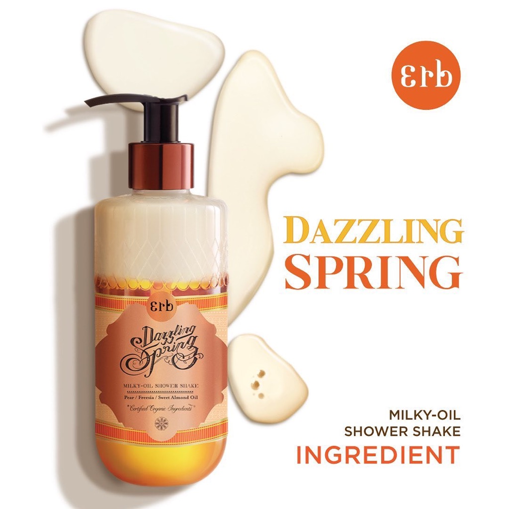 Erb Dazzling Spring Natural HYA Gel Cream 230ml. เอิบ เจลครีมสูตรเข้มข้น เนื้อบางเบา กลิ่นแพร์และดอก
