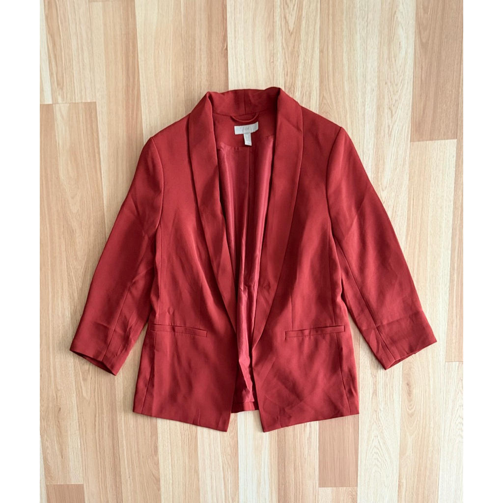 h&m blazer สีอิฐ eu42