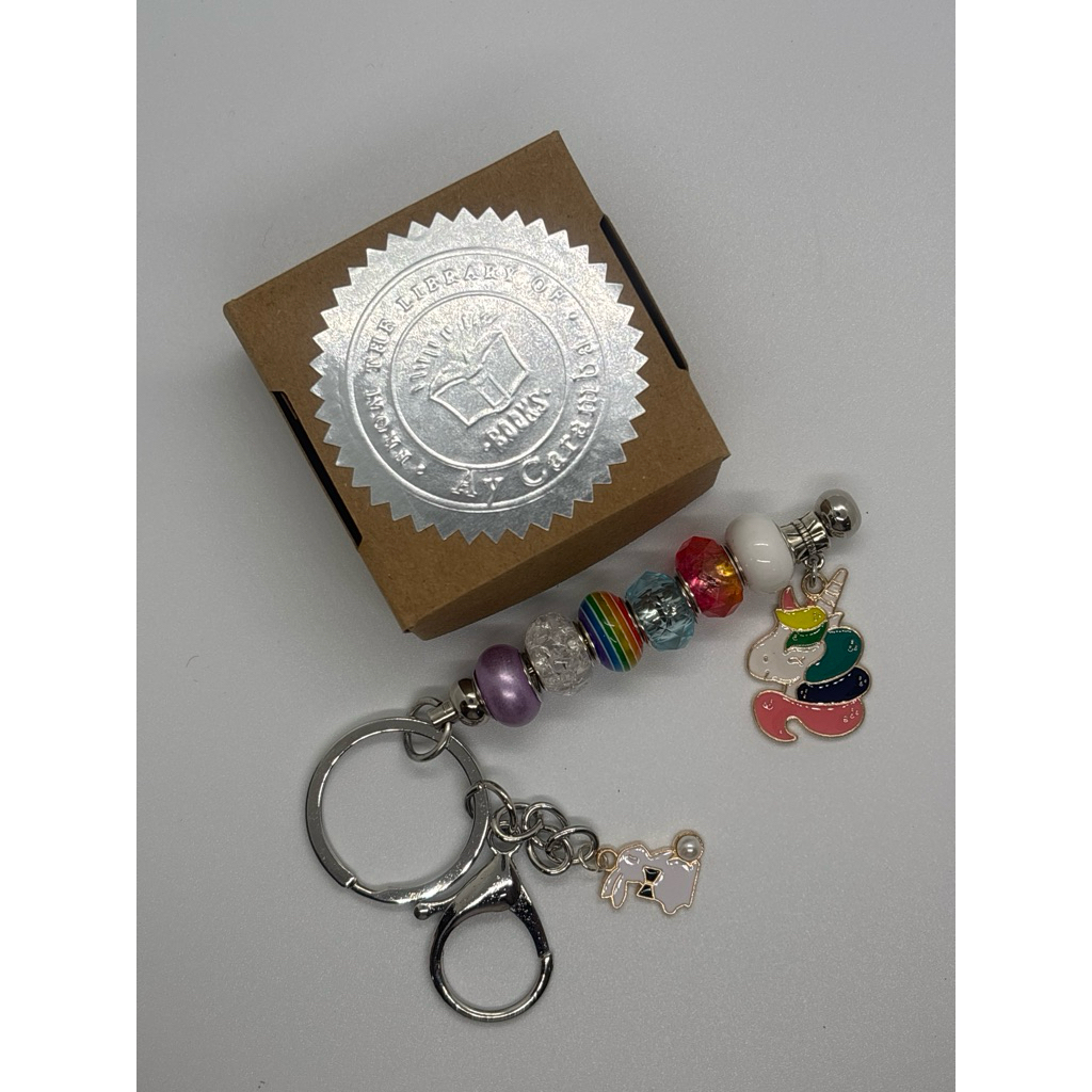 keychain with multiple beads