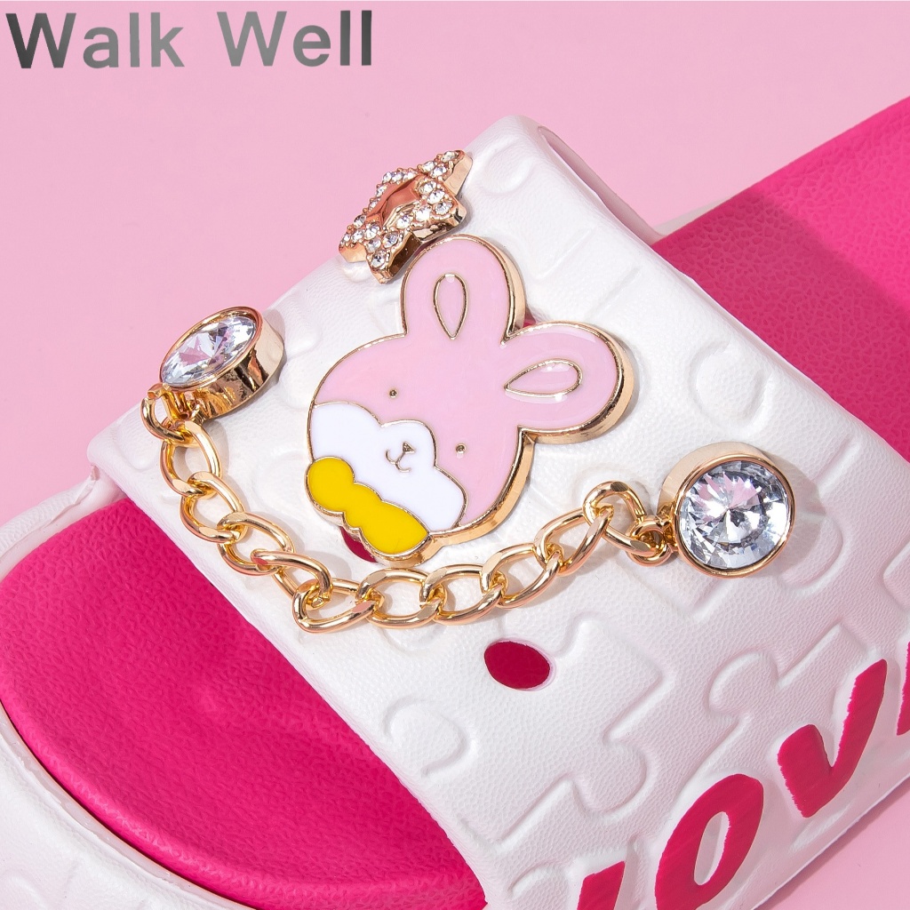 ใหม่! WALK WELLรองเท้าแตะเด็กหญิงฤดูร้อน ลายกระต่ายน่ารัก ส้นหนานุ่ม กันลื่น ใส่ในบ้าน-เล่นน้ำได้ ราคา ถูกที่สุด ดีลบีเคเค แกลเลอรีภาพที่ 7