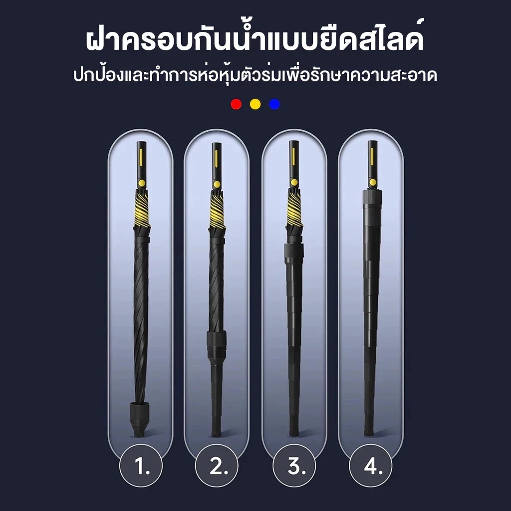 ร่มออโต้ก้านยาว 50 นิ้ว สองชั้นกัน UV thumbnail 5