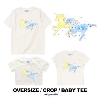 resign studio - Oversize/Crop/Babytee ลาย Pony