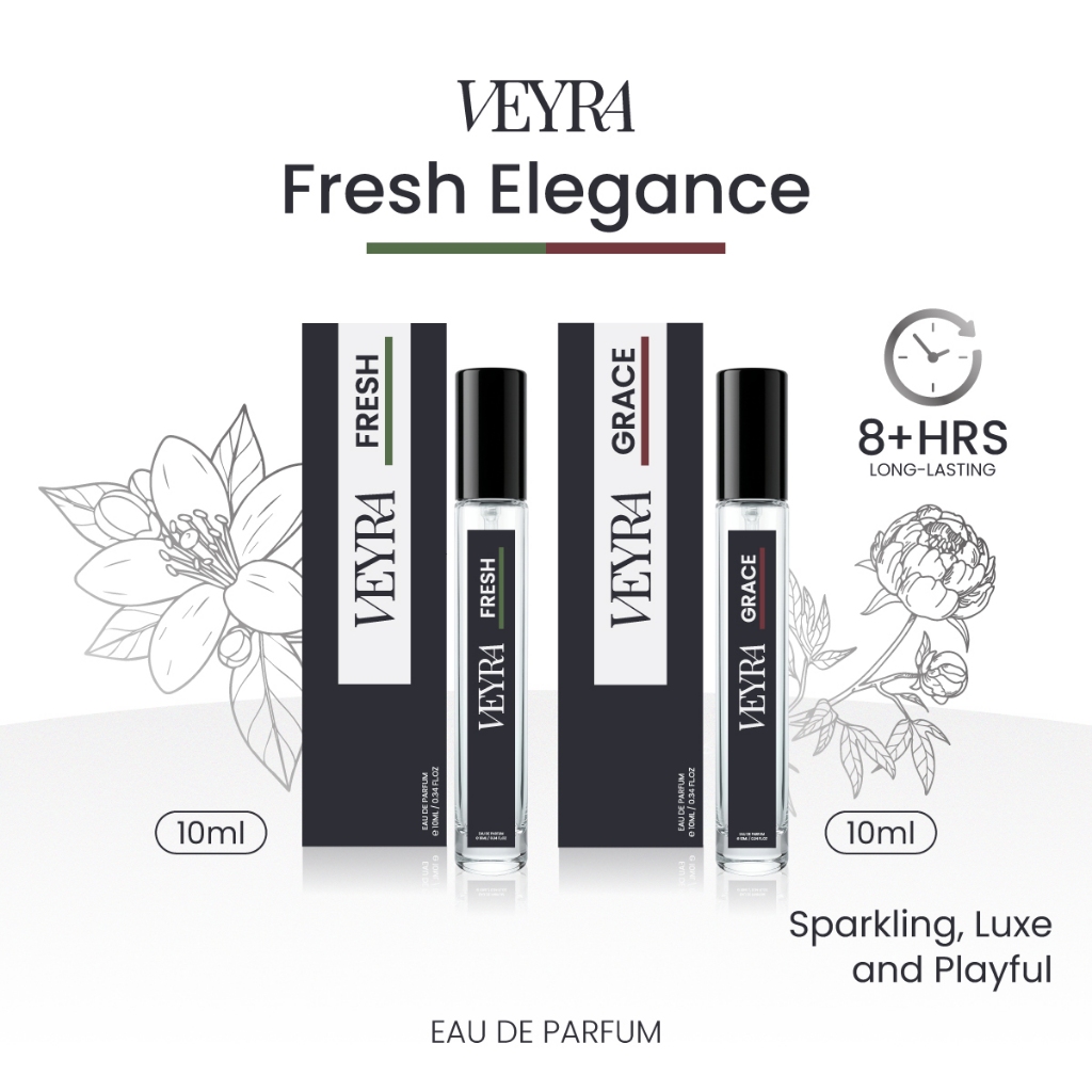 VEYRA [Fresh Elegance ] Travel Set 10 ml x2 (FRESH & GRACE) | เซตคู่หูหรูหรา สว่างไสวทุกการเดินทาง (