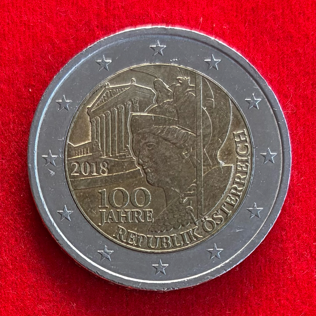 🇦🇹 เหรียญยูโร ออสเตรีย Austria 2 euro ปี 2018 Austria เหรียญต่างประเทศ