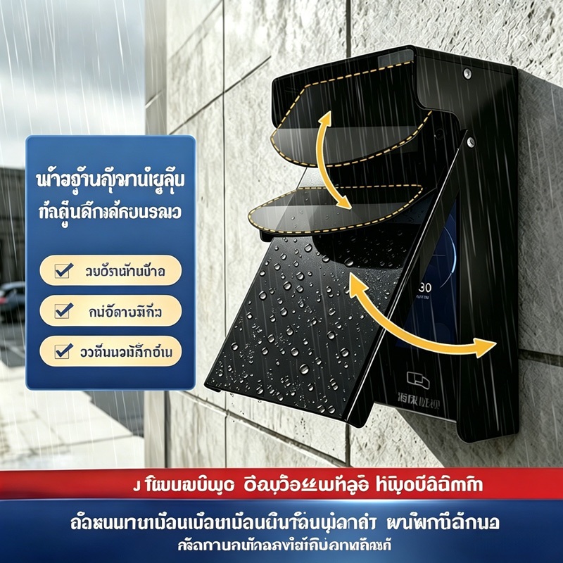 ฝาครอบกันแดดกันฝน สำหรับเครื่องสแกนใบหน้าควบคุมประตู ป้องกันแสงแดดรบกวน ป้องกันระบบสแกนผิดเวลาตอกบัตร สีดำ ยังใช้ครอบกริ