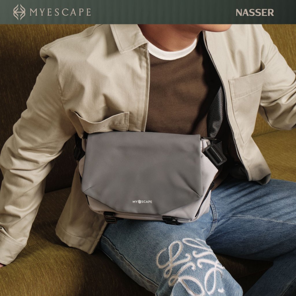 MYESCAPE NASSER กระเป๋าแฟชั่น กระเป๋าสะพายข้าง มีช่องใส่ของแยกเป็นสัดส่วน พร้อมสายสะพายแบบ Magnet Lock