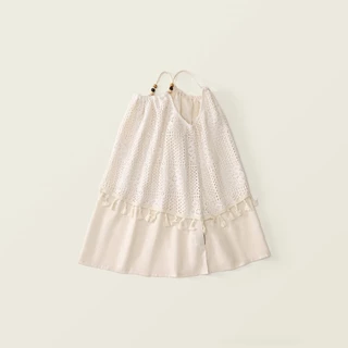 Hania Kids พร้อมส่ง ชุดเด็กผู้หญิง ชุดเดรสกระโปรงสไตล์โบฮีเมียนน่ารักสดใส - K5125773
