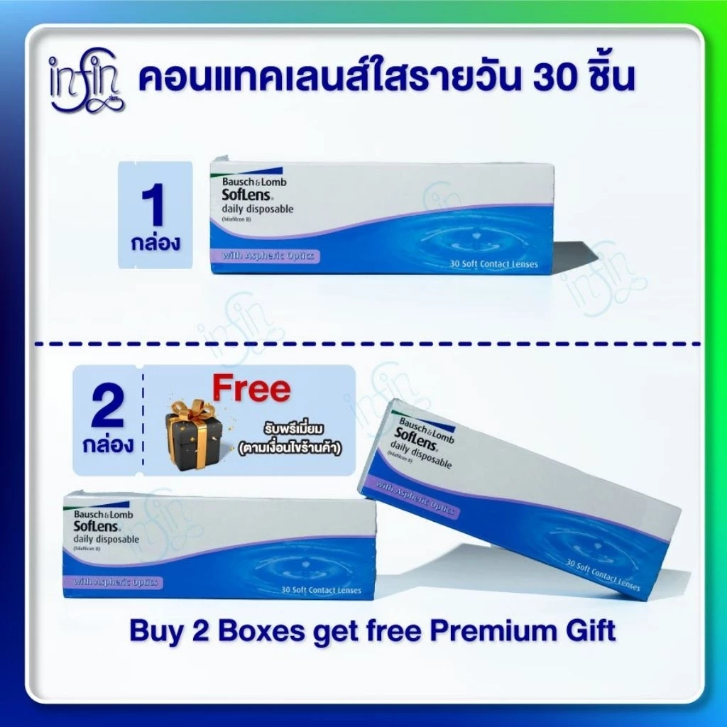คอนแทคเลนส์ Bausch&Lomb SofLens Daily บอชแอนด์ลอมบ์ คอนแทคเลนส์รายวัน