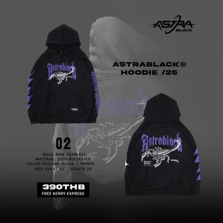 ASTRABLACK® — HOODIE /25 เสื้อฮู้ดสีดำ V.1