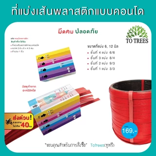Totrees ที่แบ่งเส้นพลาสติกแบบคอนโด ลายน่ารัก มี 4 ชั้น ใช้เส้นพลาสติก ขนาด 6 มิล และ 12 มิล รหัส คอนโดพลาสติก