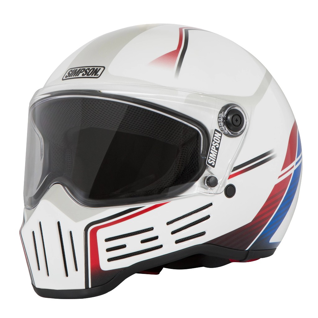 หมวกกันน็อก SIMPSON HELMET - M30 LIFTER WHITE By Life and Kustom