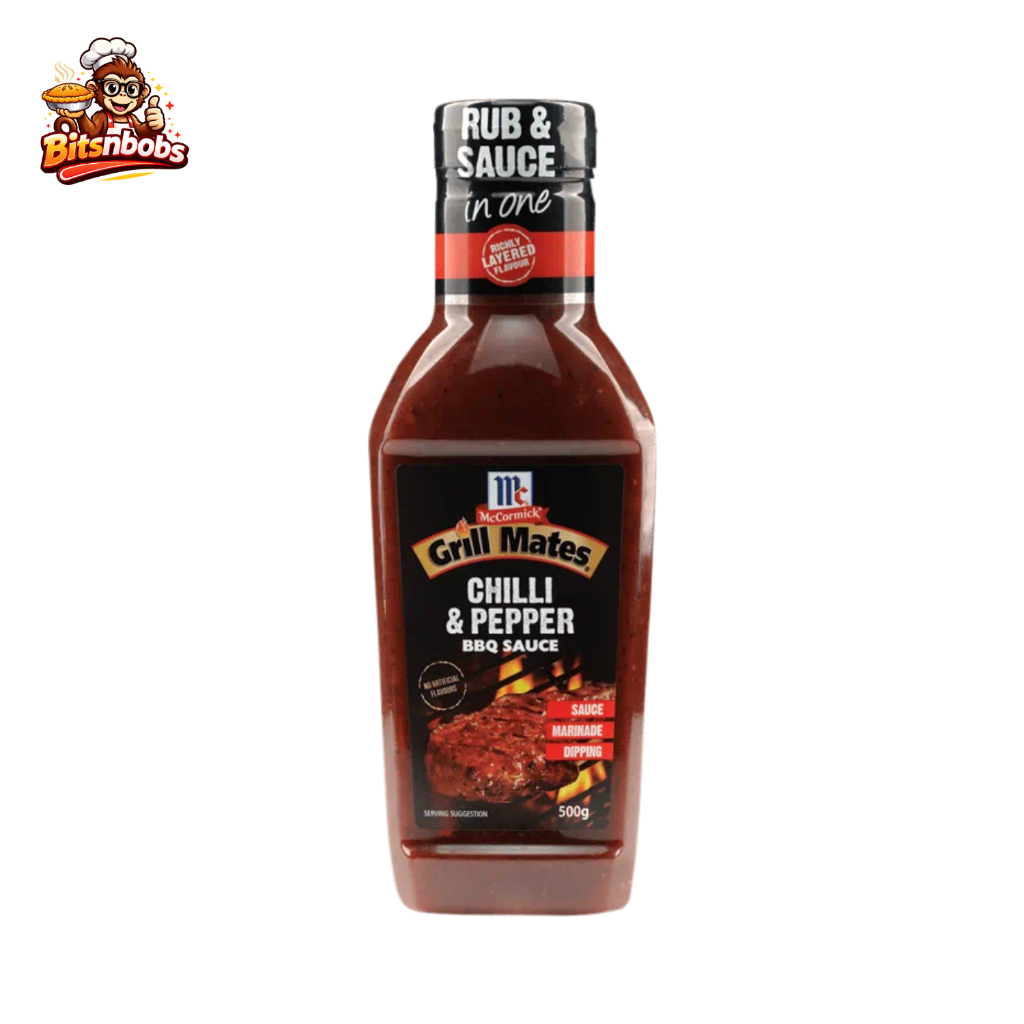 🥩McCormick Grill Mates Chilli & Pepper BBQ Sauce 500g - ซอสบาร์บีคิว รสพริกและพริกไทย 500กรัม🥩