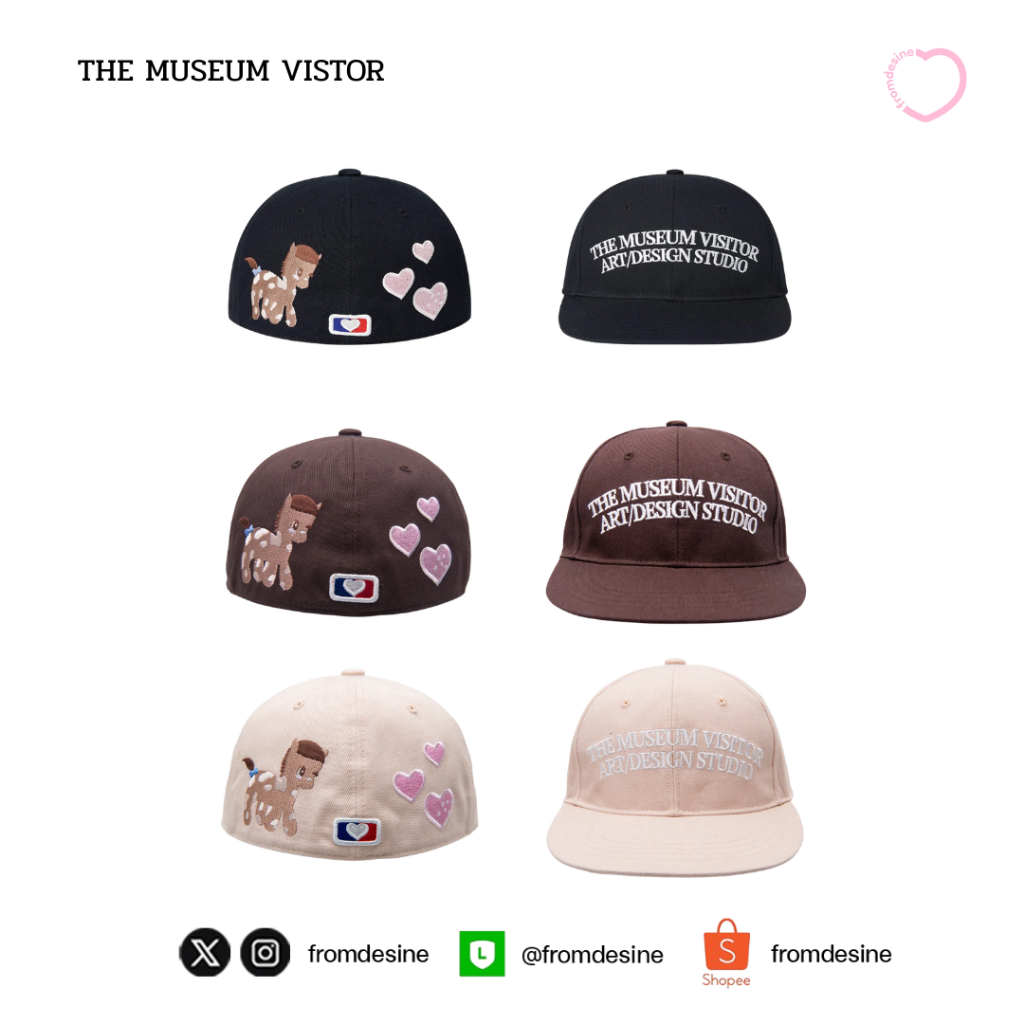 [ พร้อมส่ง ] หมวก THE MUSEUM VISITOR RABBIT EMBROIDERY CAP (CAMO) / PEONY EMBROIDERY CAP (CAMO)