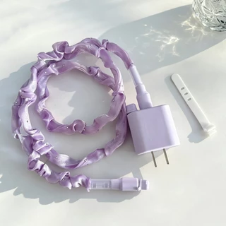 s พร้อมส่งจากไทย ชุดถนอมสายชาร์จ ซิลิโคนสีพื้น สำหรับ ไอโฟน 18w 20 w 35w ตัวถนอมสาย USB 20