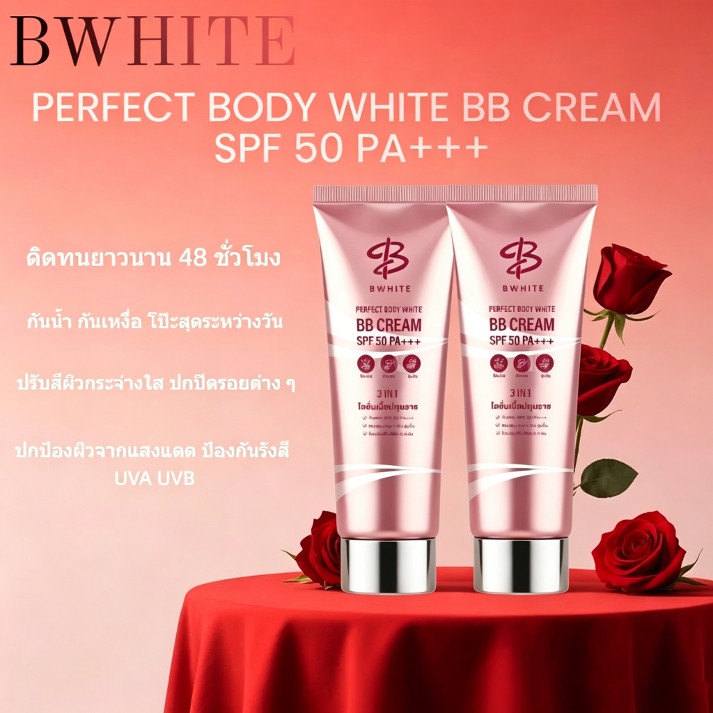 Bwhite 150ML เบิ้ลปทุมราช โลชั่น 3 In 1 ปรับสีผิว 3 ระดับ กันแดด ชุ่มชื้น ไม่ติดเสื้อ ไม่ติดขน ขนาด