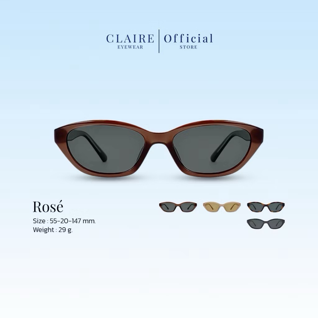 แว่นกันแดด CLAIRE ROSÉ ☀️ UV400 แบรนด์ CLAIRE แท้ 💯%