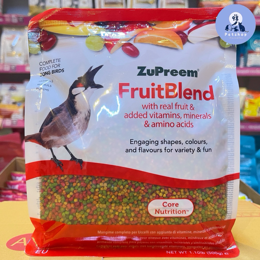 Zupreem FruitBlend flavor 500 g. ซูพรีม อาหารนกกรงหัวจุก 500 กรัม