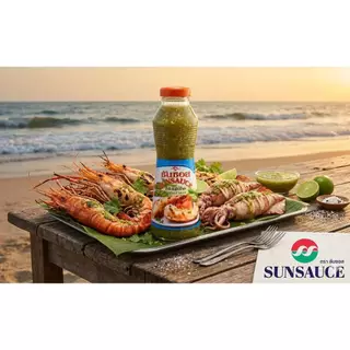 น้ำจิ้มซีฟู้ด น้ำจิ้มซีฟู๊ด ขนาด 225 / 370 กรัม - Sunsauce (ซันซอส)