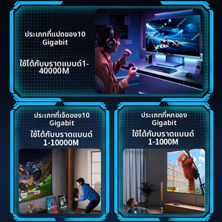 สายแลน Cat8 กลางแจ้ง ความเร็วสูง 40Gbps 2000MHz RJ45 สำหรับเราเตอร์ เกมมิ่ง พีซี ยาว 5m 10m 20m 30m 40m 50m