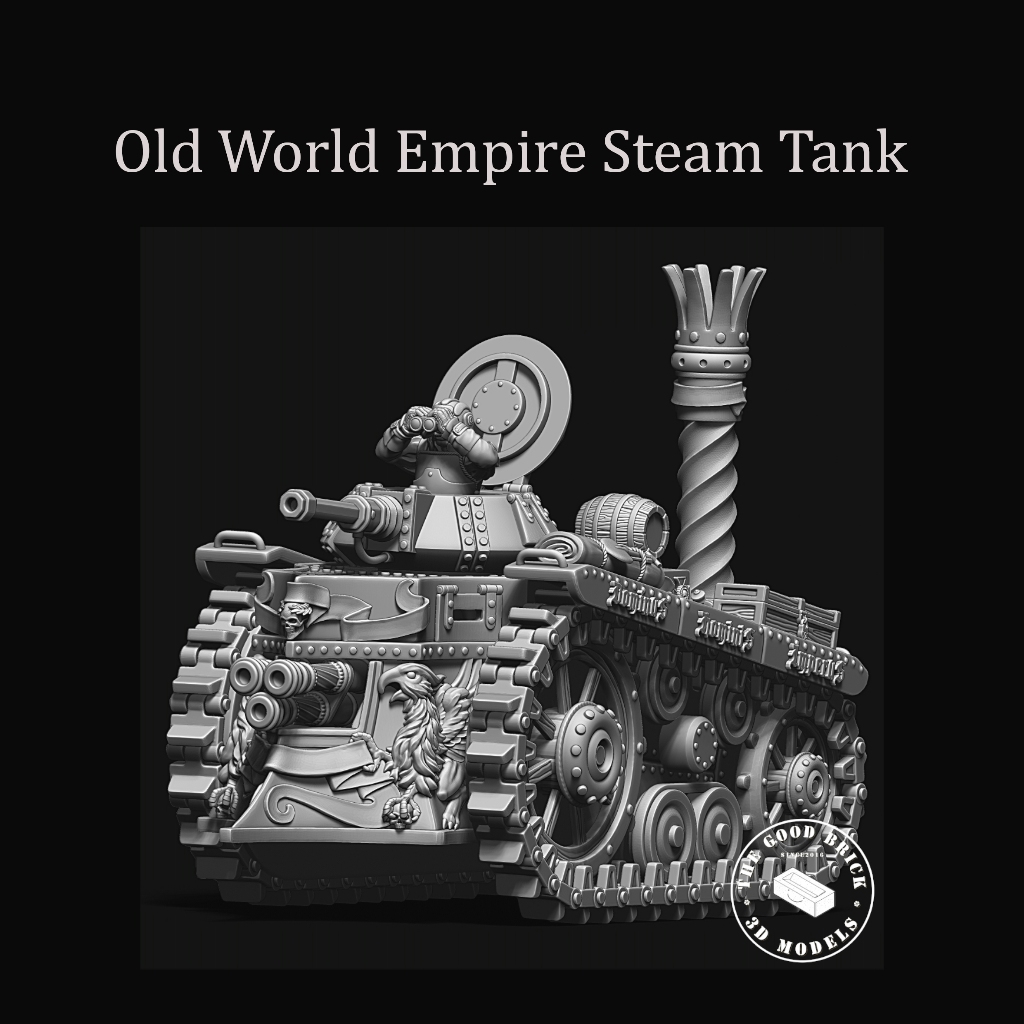 [Warhammer] Age of Sigmar Old World Empire Steam Tank 3D printed resin model proxy