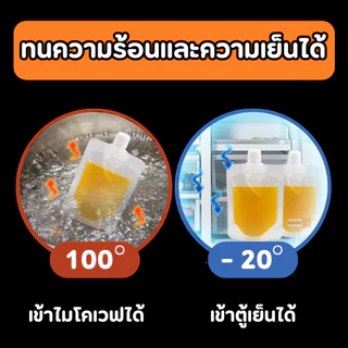 ถุงฝาเกลียว (50 ใบ) แถมฟรีกรวยกรอก ก้นตั้งได้ ถุงใส่น้ำ ถุงใส่น้ำจิ้ม ใส่เยลลี่ ฝาเกลียว ราคาถูก