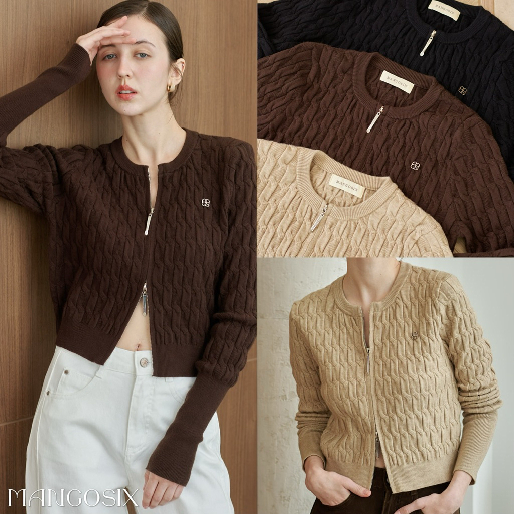 เสื้อคาดิแกนซิปสองด้าน รุ่น Calista (B15)