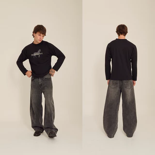 (ส่งด่วน กทม 4 ชม.) SLURBOYY Barrel Jeans กางเกงยีนส์ขากระบอกทรงบอลลูน (P0057)