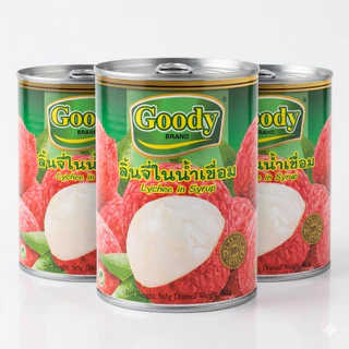 3 กระป๋อง กู๊ดดี้ ลิ้นจี่ในน้ำเชื่อม ขนาด 565 กรัม
