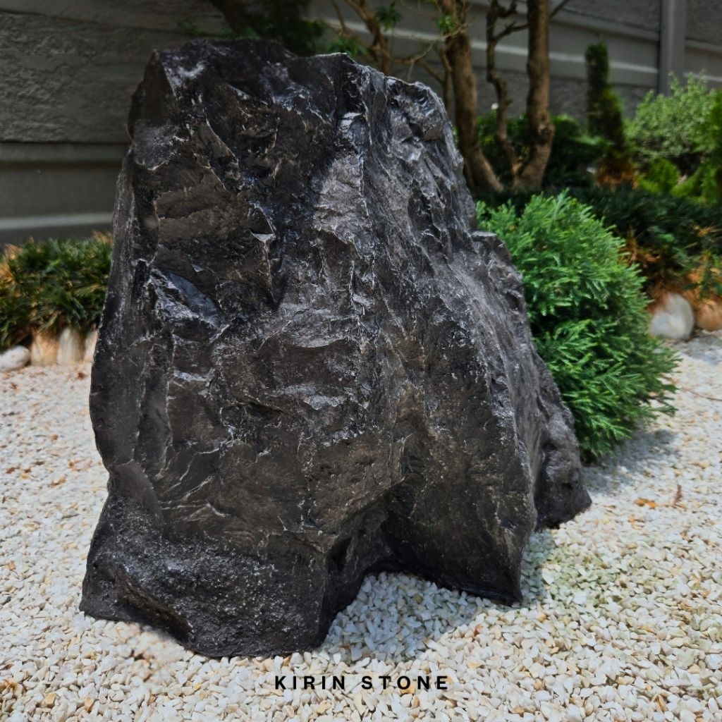 Medium Zen Stone หินแต่งสวนญี่ปุ่น ก้อนกลาง มินิมอล | หินจัดสวน ของแต่งบ้าน แต่งคาเฟ่ งานเรซิ่นไฟเบอร์กลาส น้ำหนักเบา​​