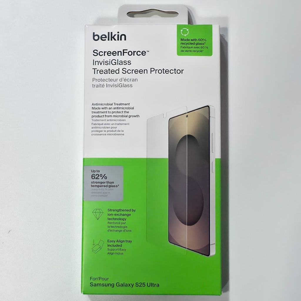 ของใหม่ ฟิล์มกระจก ใส 9H Belkin สำหรับซัมซุง Samsung Galaxy S25 Ultra