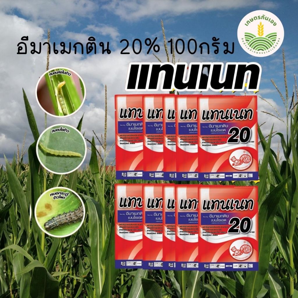 แทนเนท 100 กรัม 5/10ห่อ อีมาเมกตินเบนโซเอต 20% W/W