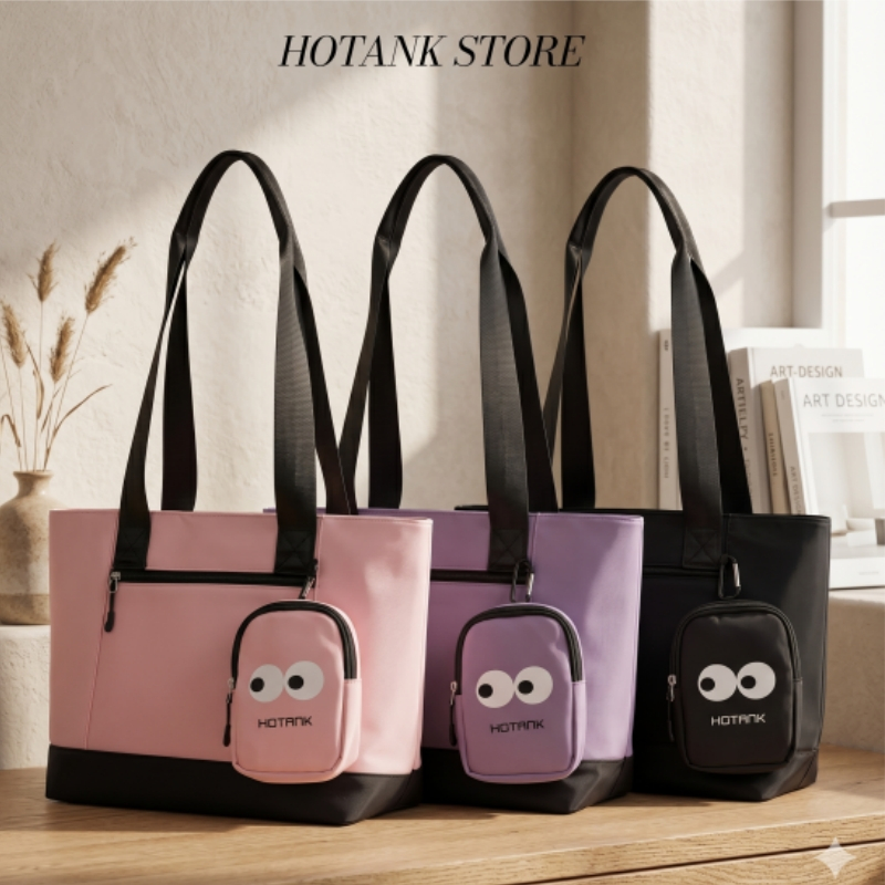HOTANK-กระเป๋าสะพายไหล่สำหรับผู้หญิง กระเป๋าถืออเนกประสงค์ กระเป๋าโท้ทกันน้ำ