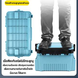 🐠20pcs รองรับน้ำหนัก 200 kg🐠กล่องเก็บอุปกรณ์ตกปลา 6L/12L 2ชั้น กล่องตกปลา อเนกประสงค์ แบบพกพา อุปกรณ์ตกปลา