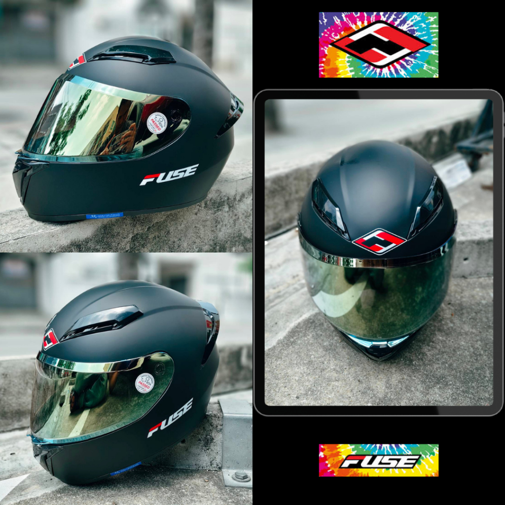 FUSE RAZOR EVOหมวกกันน้อคเต็มใบ (สีดำด้าน)