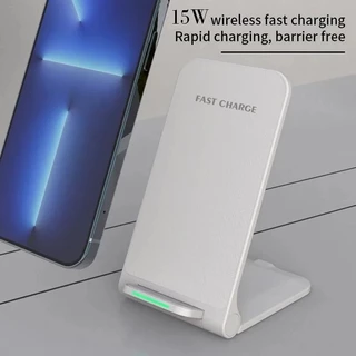 แท่นชาร์จไร้สาย 15W แบบพับได้ ชาร์จเร็ว รองรับ iPhone และ Samsung ทุกรุ่น พร้อมที่วางโทรศัพท์
