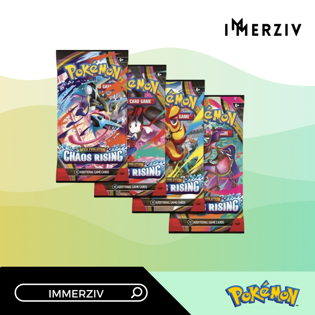 (พร้อมส่ง) POKEMON TCG: MEGA EVOLUTION - CHAOS RISING 1 BOOSTER PACK (1 ซองพลาสติก) (การ์ดโปเกม่อน)