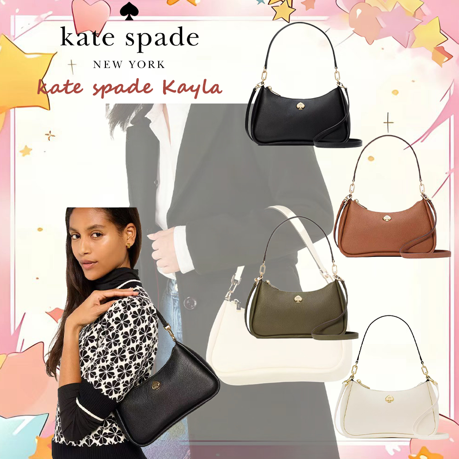 กระเป๋าสะพายไหล่ Kate Spade Kayla รุ่นเล็ก หนังแท้ ปิดด้วยซิป