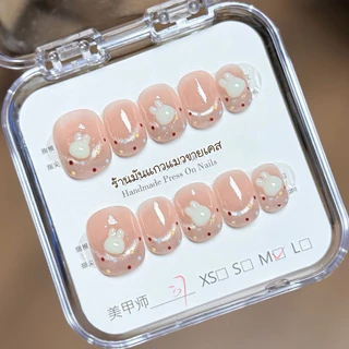 JL248-251 ร้านไทย<ส่งเร็ว> เล็บปลอมงานสีเจล งานHandmade (อ่านรายละเอียดก่อนสั่งซื้อ) แบบ 10 เล็บ ฟรีชุดอุปกรณ์ติดเล็บ