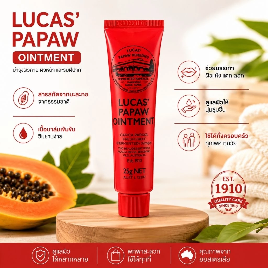 Papaw Ointment 25g. บาล์มสารพัดประโยชน์ของแท้ 100%