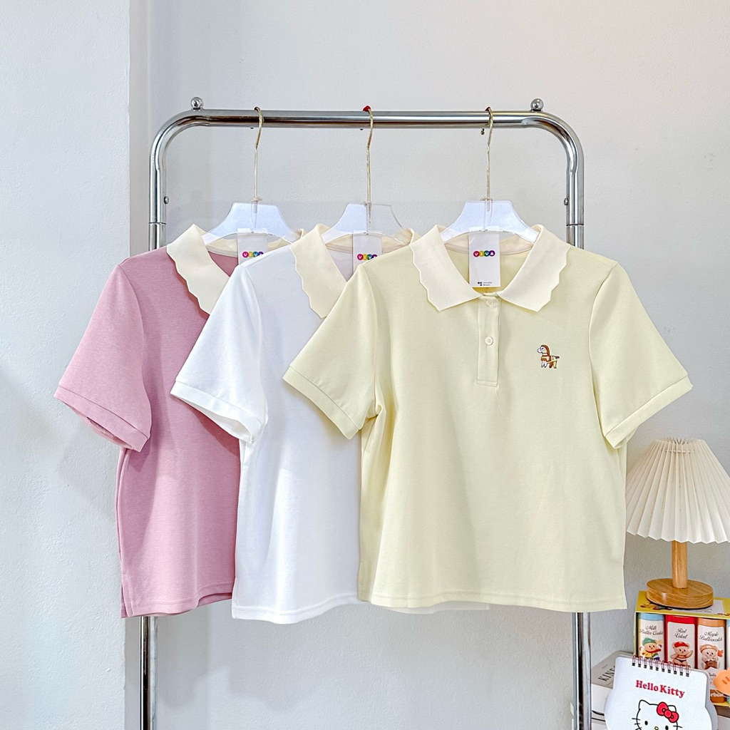 เสื้อโปโล คอปกหยัก  ผ้ายืดนุ่ม ปักน้องม้าที่อก