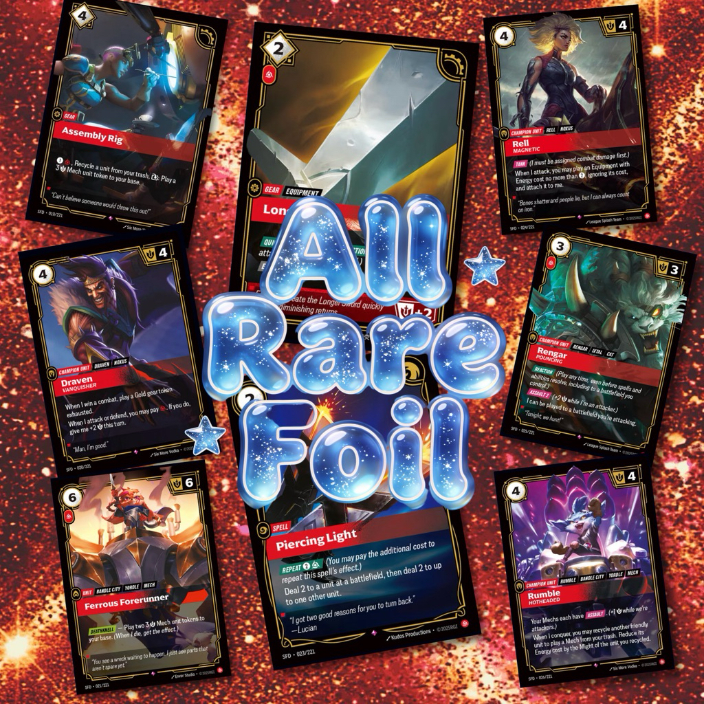 Riftbound Spiritforged Fury ระดับ Rare ( All Foil )